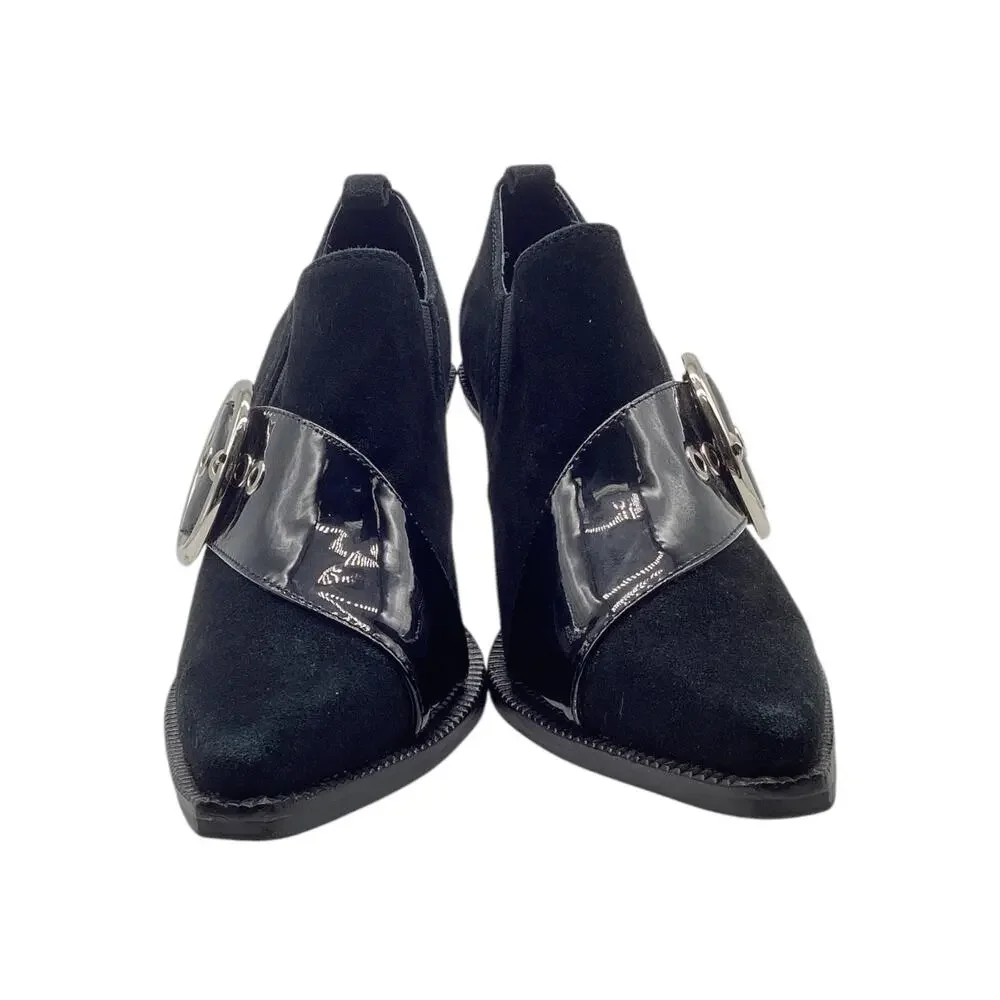 Jeffrey Campbell Suede Patent Leather Booties Women’s Size 7.5 in Black